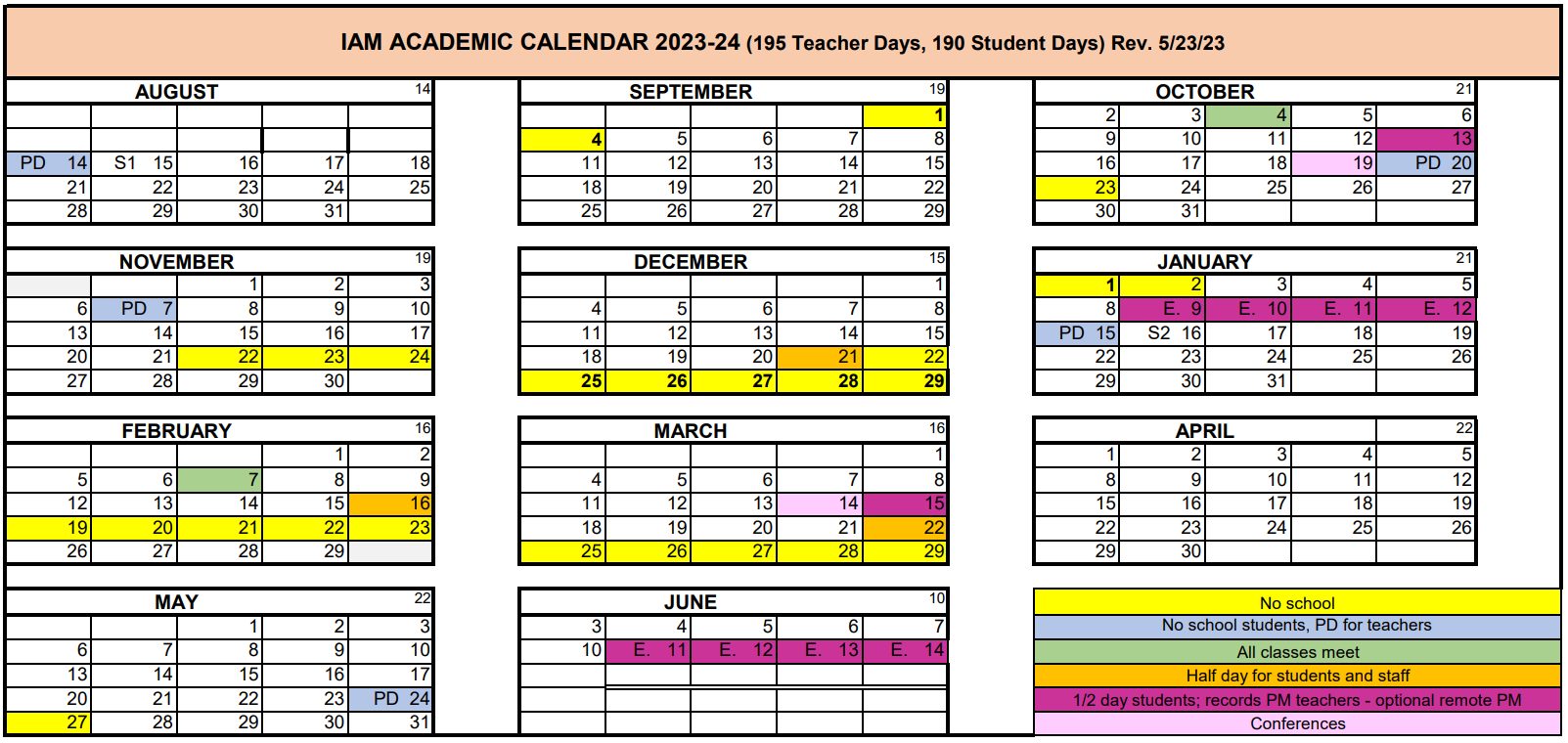 2023-2024 Calendar